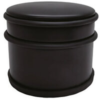 Deurstopper Bram mat zwart - diameter 9 cm - 7,5cm hoog