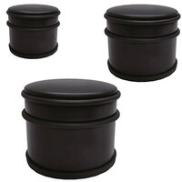Deurstopper Bram - mat zwart - 3 stuks