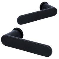 ELIOT deurklink rond op mini rozet - mat zwart