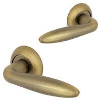 ELIOT SIGAAR Deurklink op rozet - antiek goud