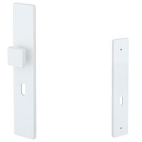 Deurschild ELIOT® met knop - voor (meter)kast - mat wit