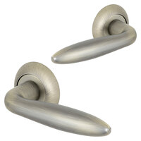 ELIOT SIGAAR Deurklink op rozet - Mat antiek messing