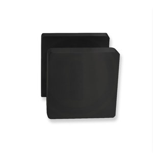 Voordeurknop vierkant - 6x6cm - mat zwart